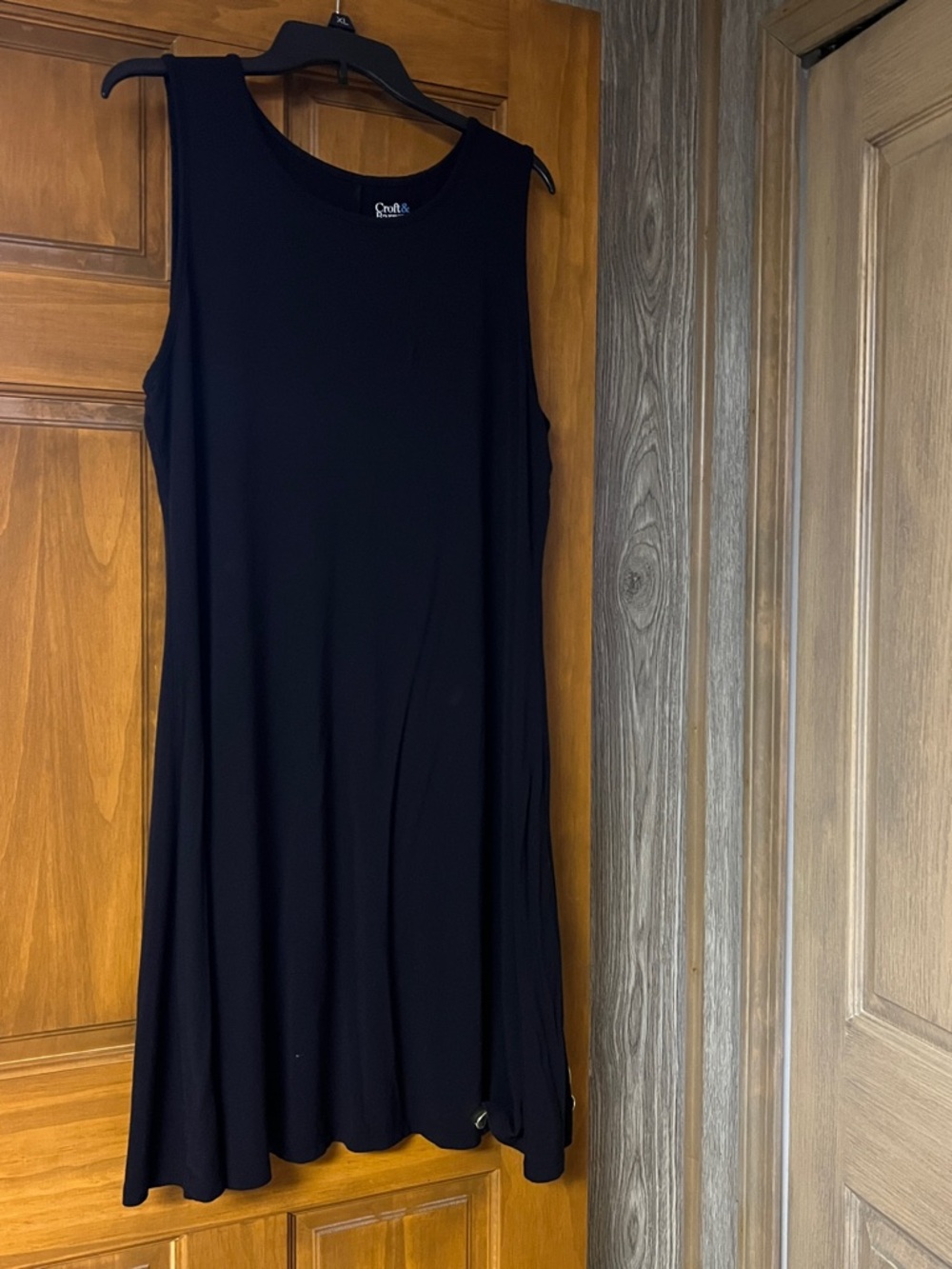 croft & barrow Black Crewneck Tank Dress